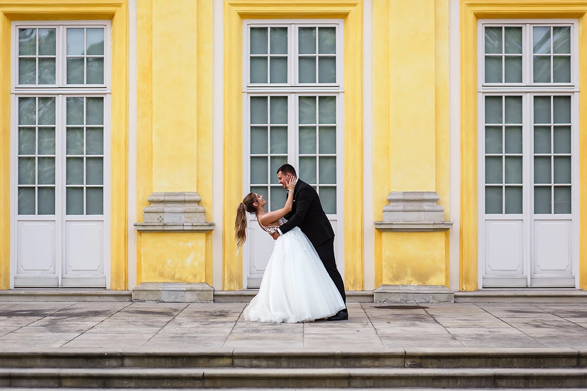Plener ślubny w Wilanowie fotografia ślubna plenerowa Łódź Warszawa