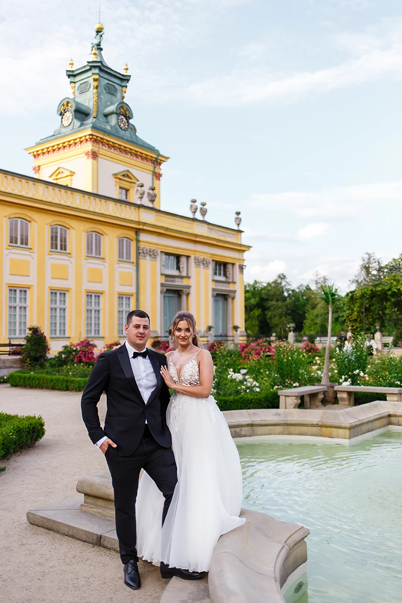Plener ślubny w Wilanowie fotografia ślubna plenerowa Łódź Warszawa
