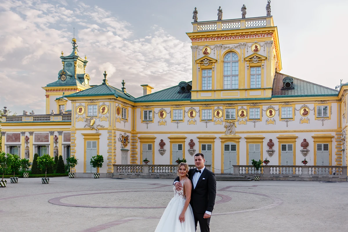 Plener ślubny w Wilanowie fotografia ślubna plenerowa Łódź Warszawa