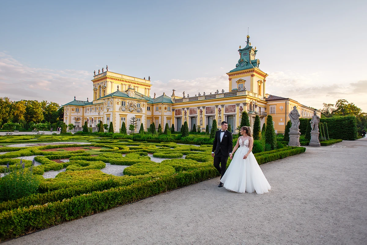 Plener ślubny w Wilanowie fotografia ślubna plenerowa